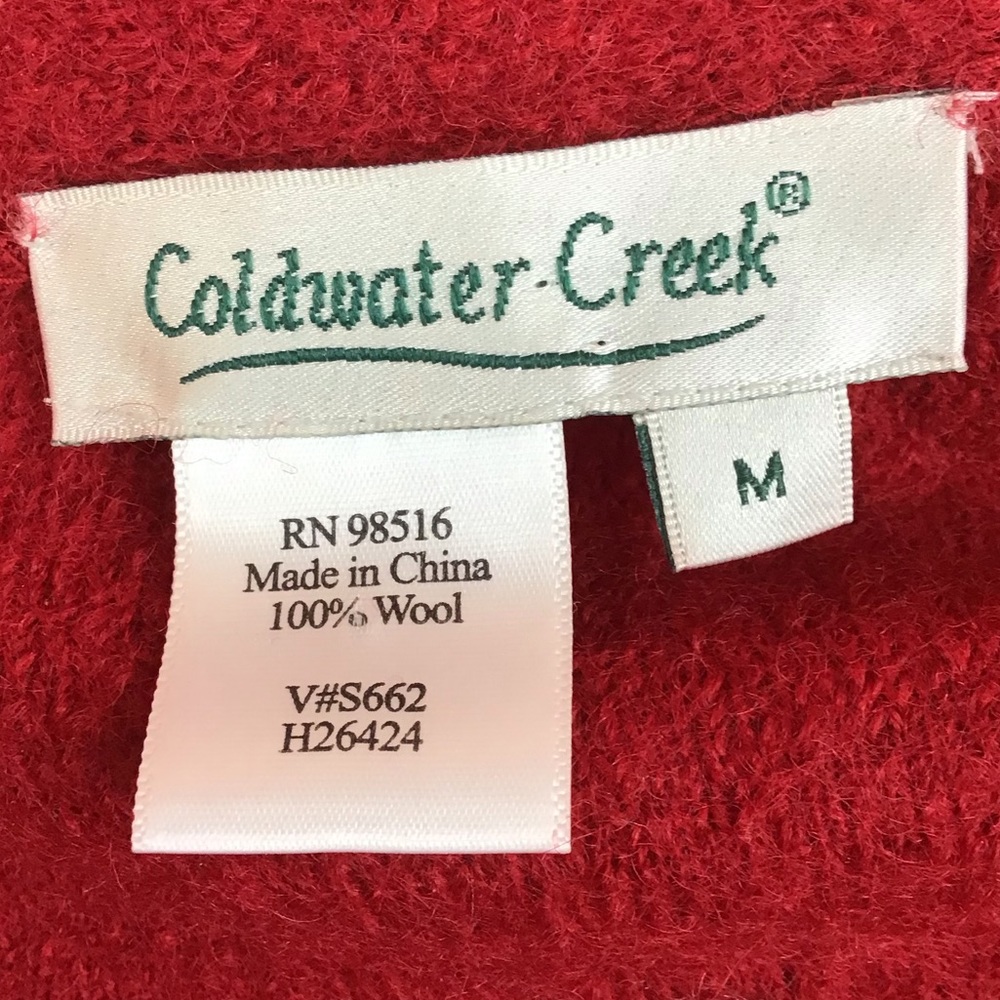 Coldwater Creek 100% Wool Red Embroidered Jacket - Picture 6 of 8